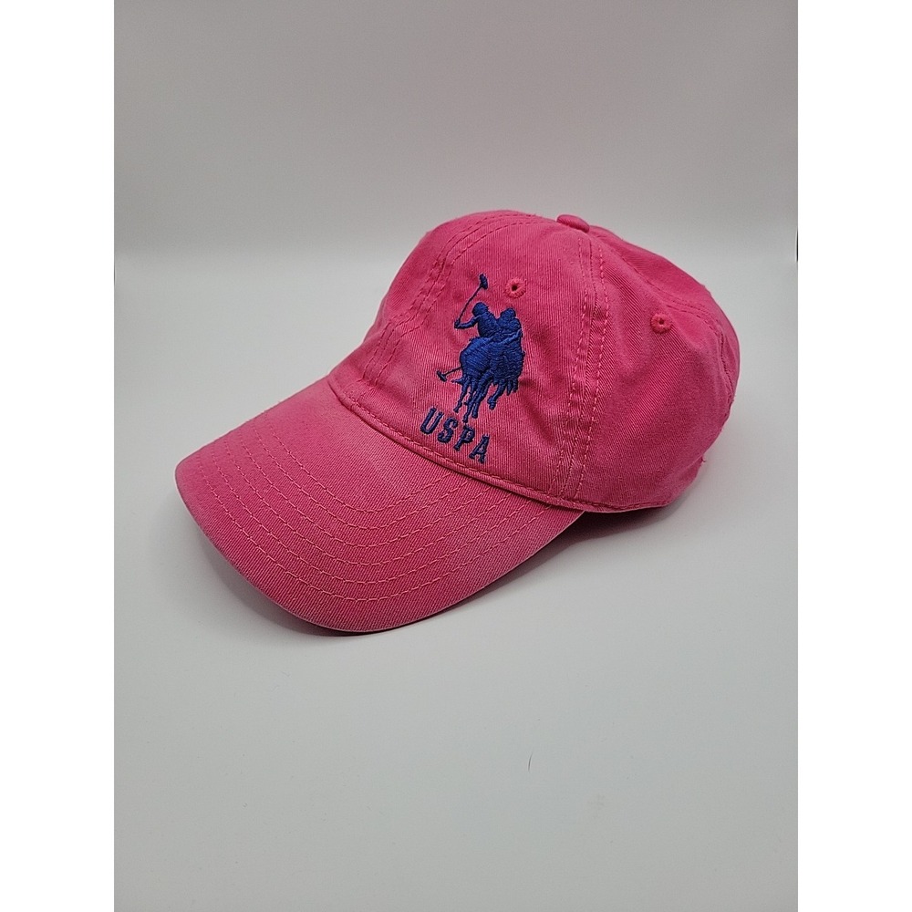 U.S. Polo Assn Pink Logo Baseball Cap Hat Unisex Adjustable Hook-and-Loop OS